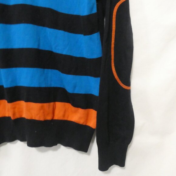 JACK AND JONES | large | Striped Crewneck Sweater With Elbow Patches | NWOT - Picture 9 of 15